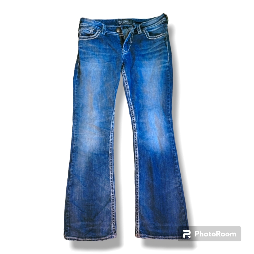 Silver flare jeans